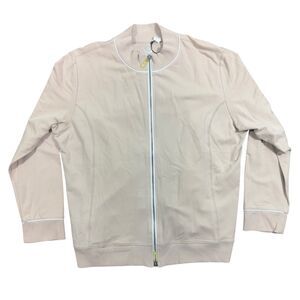 Zenergy by Chico's Jacket Women's XL Beige Long Sleeve Full Zip Outdoor Stretch